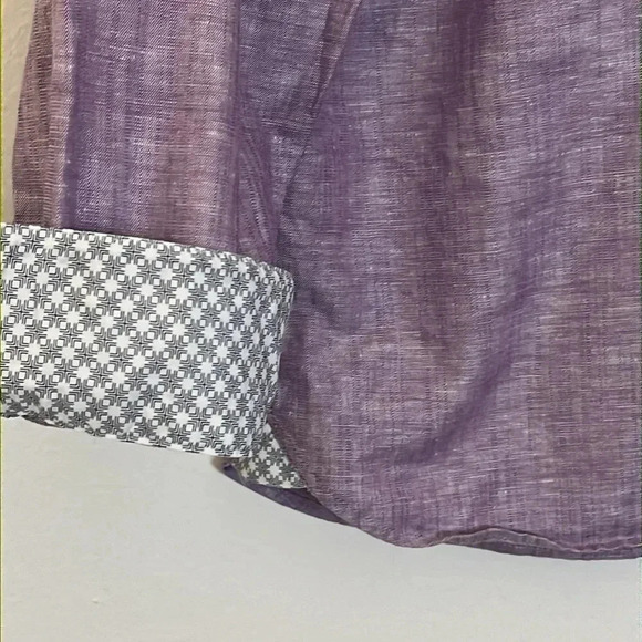 Ted Baker London | Linen & Cotton button down long sleeve shirt Men’s size 5 XL - Picture 2 of 10